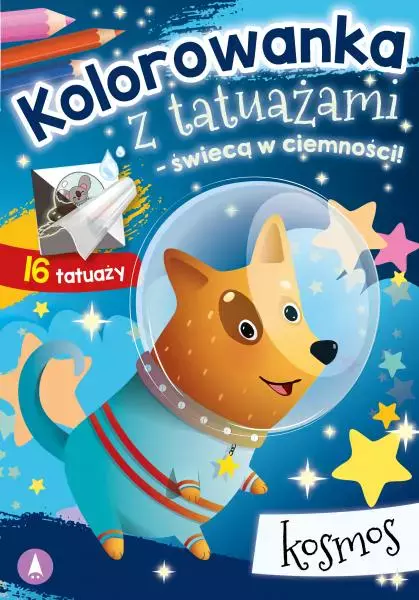 Kolorowanka z tatuażami - świecą w ciemności! Kosmos - Papiernicze i szkolne