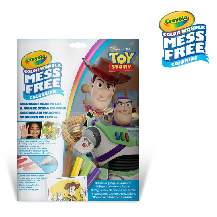 Crayola Kolorowanka dla dzieci i 4 niebrudzące magiczne flamastry Color Wonder Mess Free Toy Story 3+ - Książki