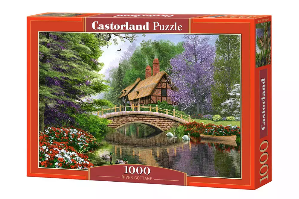 Puzzle 1000 elementów. Domek nad rzeką - Puzzle