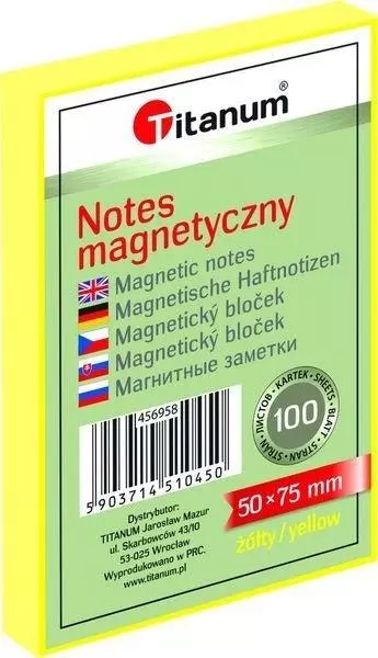 Notes elektorstatyczny 50x75mm 100K żółty - Papiernicze i szkolne
