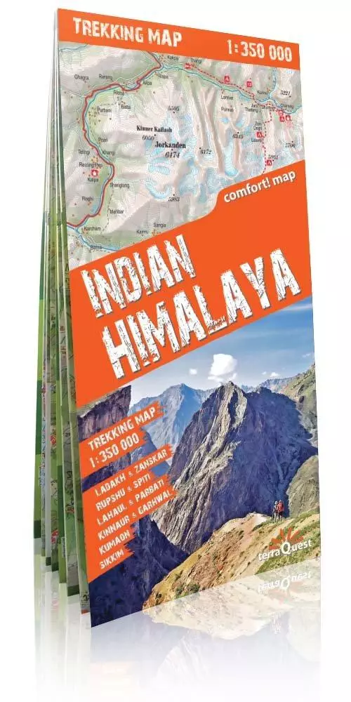 Himalaje indyjskie (Indian Himalaya); laminowana mapa trekkingowa 1:350 000 - Książki