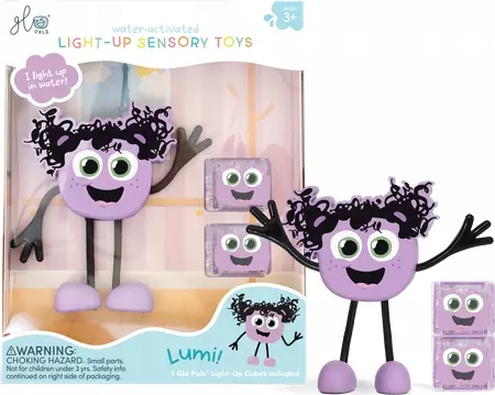 Glo Pals do kąpieli Lumi z 2 kostkami sensorycznymi świecącymi w wodzie - Zabawki