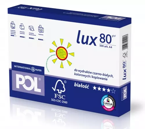 Papier Xero A3 80g Pollux Fol opakowanie 500 arkuszy - Papiernicze i szkolne