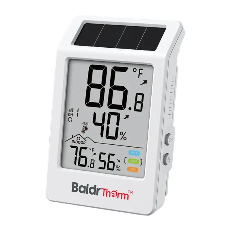 Termohigrometr BALDRTHERM B0707 zasilany energią słoneczną - Mama i dziecko