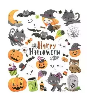 Naklejki papierowe - Halloween 32szt - Papiernicze i szkolne