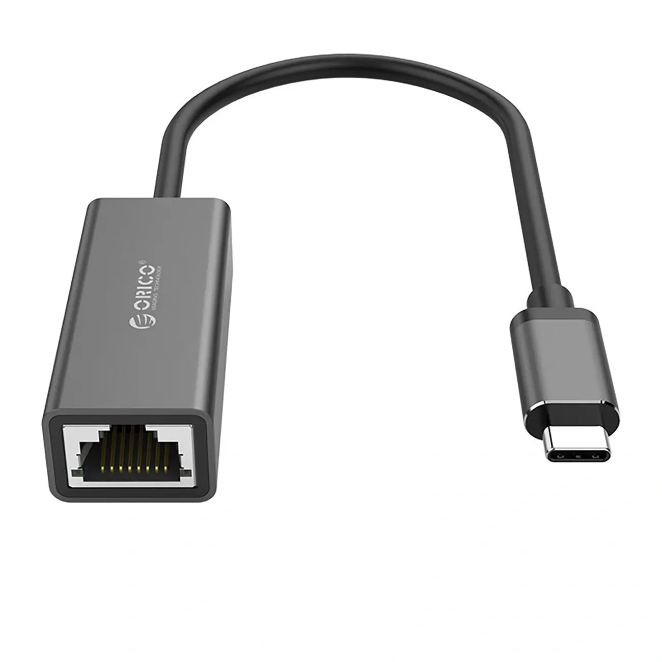 Adapter sieciowy Orico XC-R45-V1 USB-C do RJ45 Gigabit Ethernet 1 Gbps - czarny - Elektronika i akcesoria
