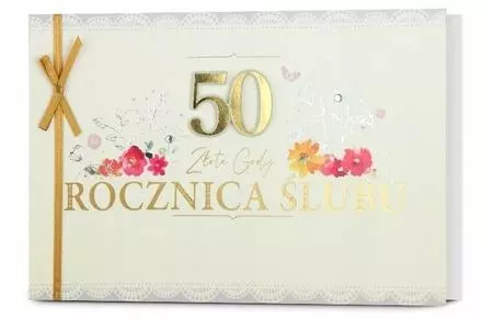 Karnet B6 Rocznica ślubu 50 - Papiernicze i szkolne
