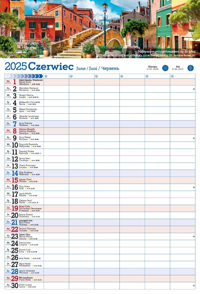 Kalendarz 2025 PLANER ścienny do notatek ORGANIZER - Książki
