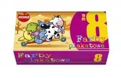 Farby plakatowe 8 kolorów 20ml eko MONA - Książki
