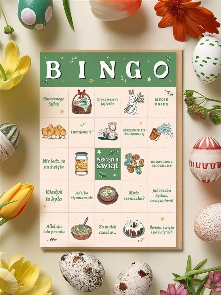 Karnet Wielkanoc - Bingo wielkanocne - Papiernicze i szkolne