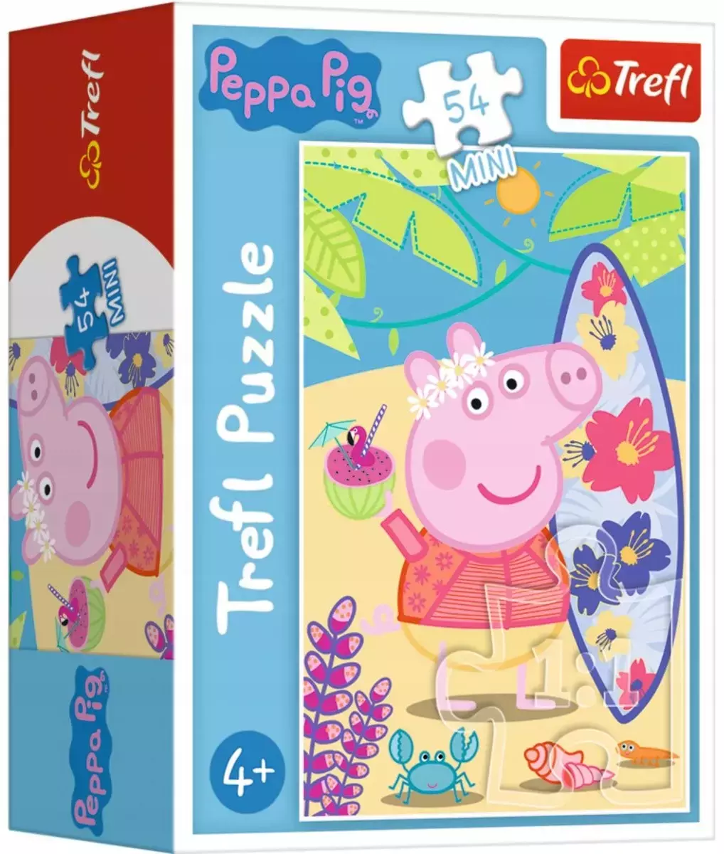 Puzzle mini 54 elementy. Wesoły dzień Świnki Peppy - Puzzle