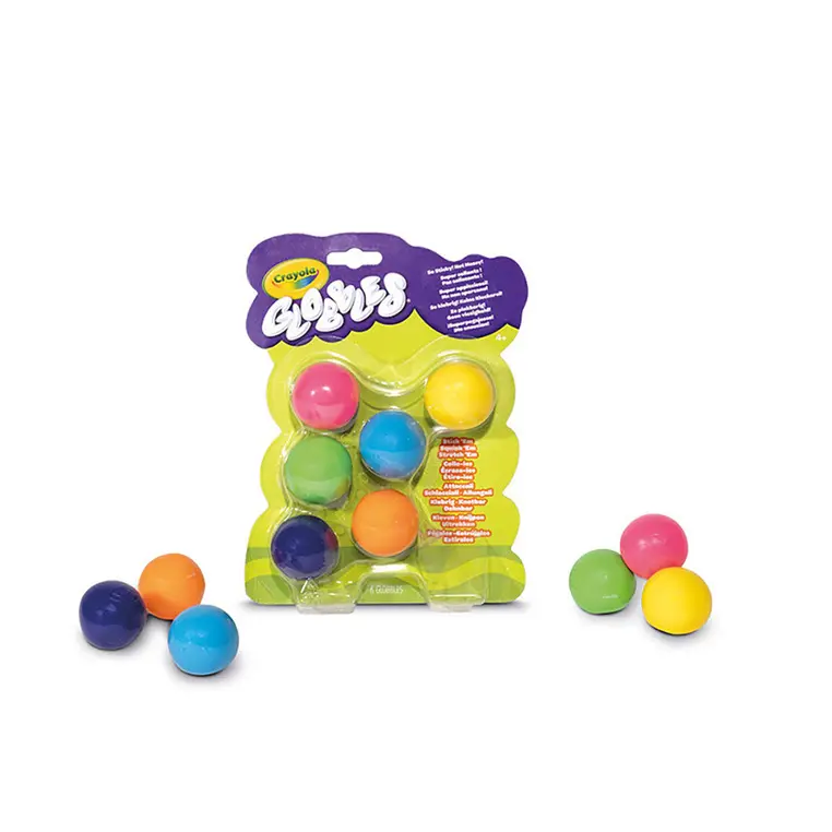 Crayola Kulki gniotki antystresowe do rzucania niebrudzące Globbles 6szt. 3+ - Zabawki