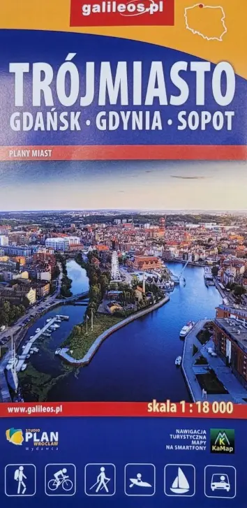 Trójmiasto. Gdańsk, Gdynia, Sopot, 1: 18000 - Książki