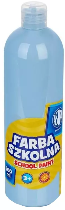 Farba szkolna, błękitna, 500 ml - Papiernicze i szkolne