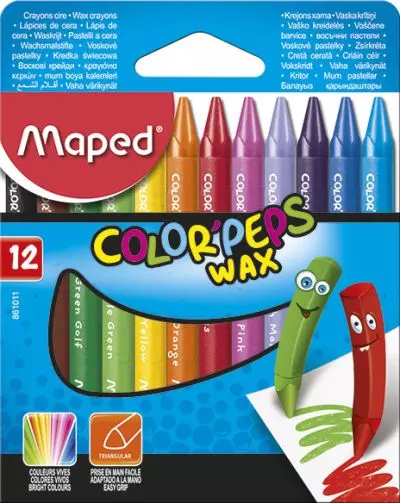 Kredki świecowe Color'Peps, 12 kolorów - Papiernicze i szkolne