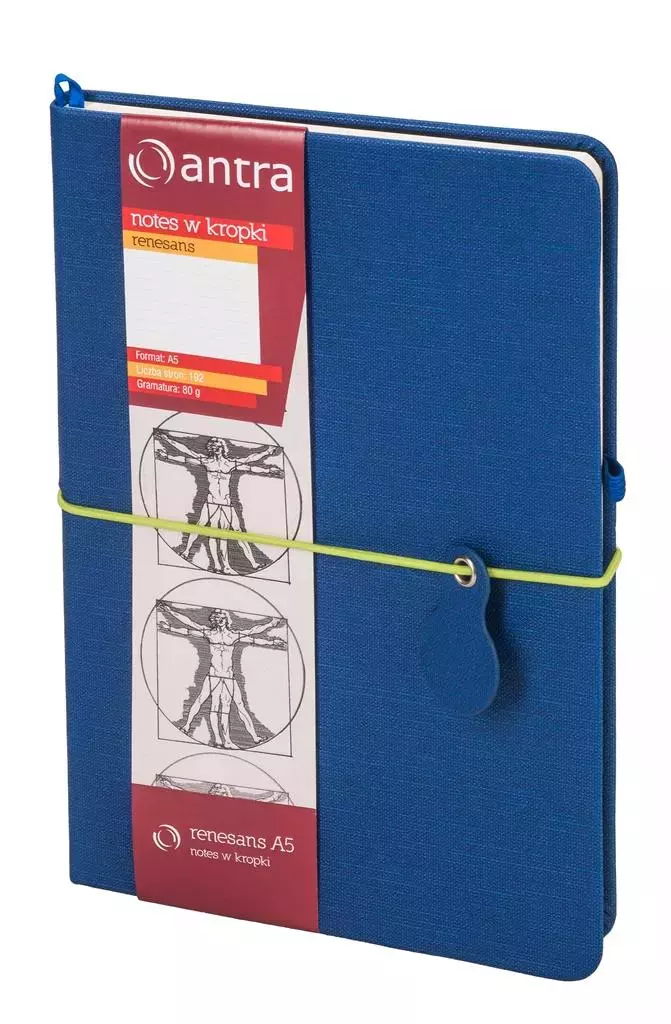 Notes A5 Kropki Renesans Granatowy ANTRA - Papiernicze i szkolne