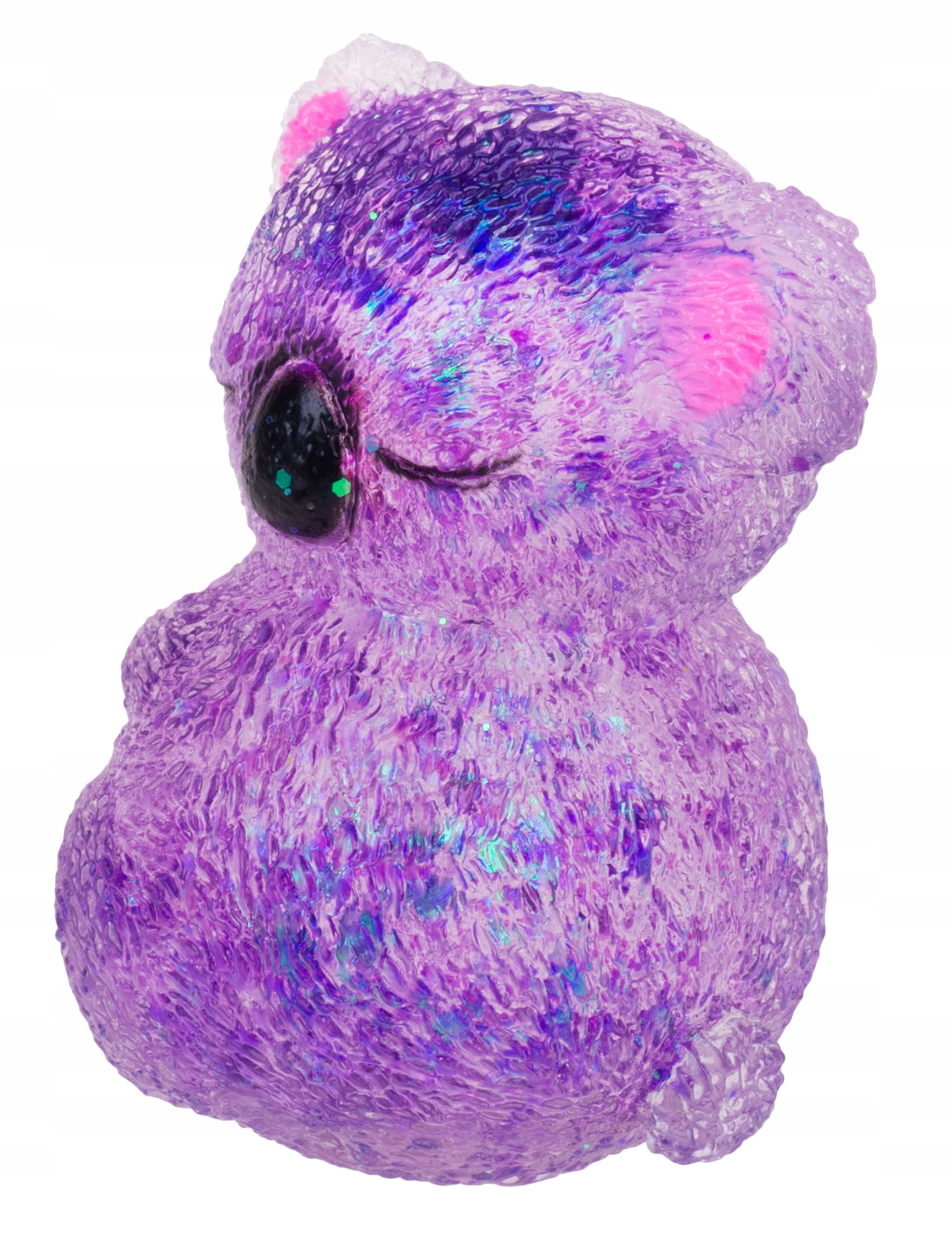 KOALA MIŚ 8 CM GNIOTEK Z BROKATEM DO ŚCISKANIA ANTYSTRESOWY - Zabawki