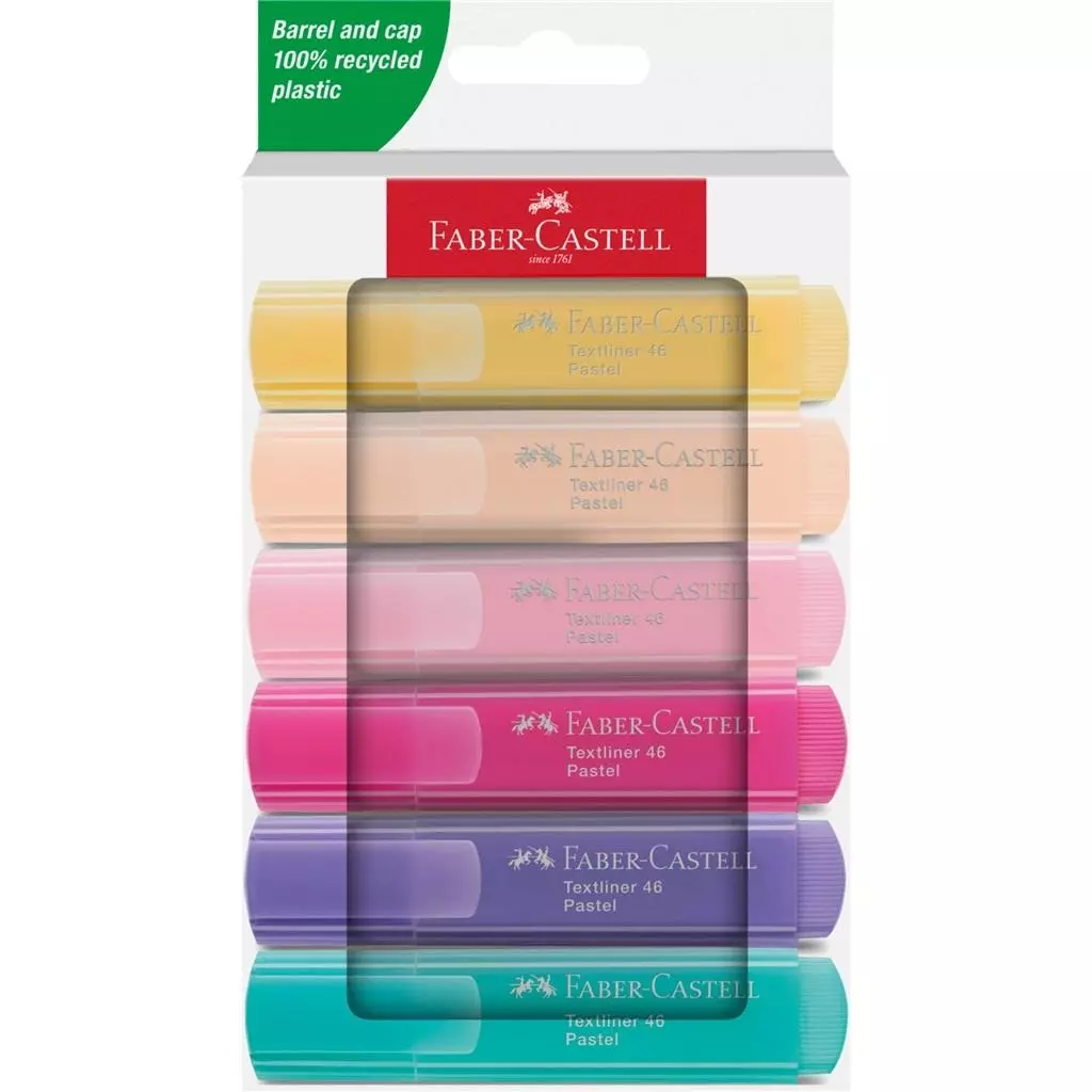 Zakreślacz pastelowy 6 kolorów FABER CASTELL - Papiernicze i szkolne