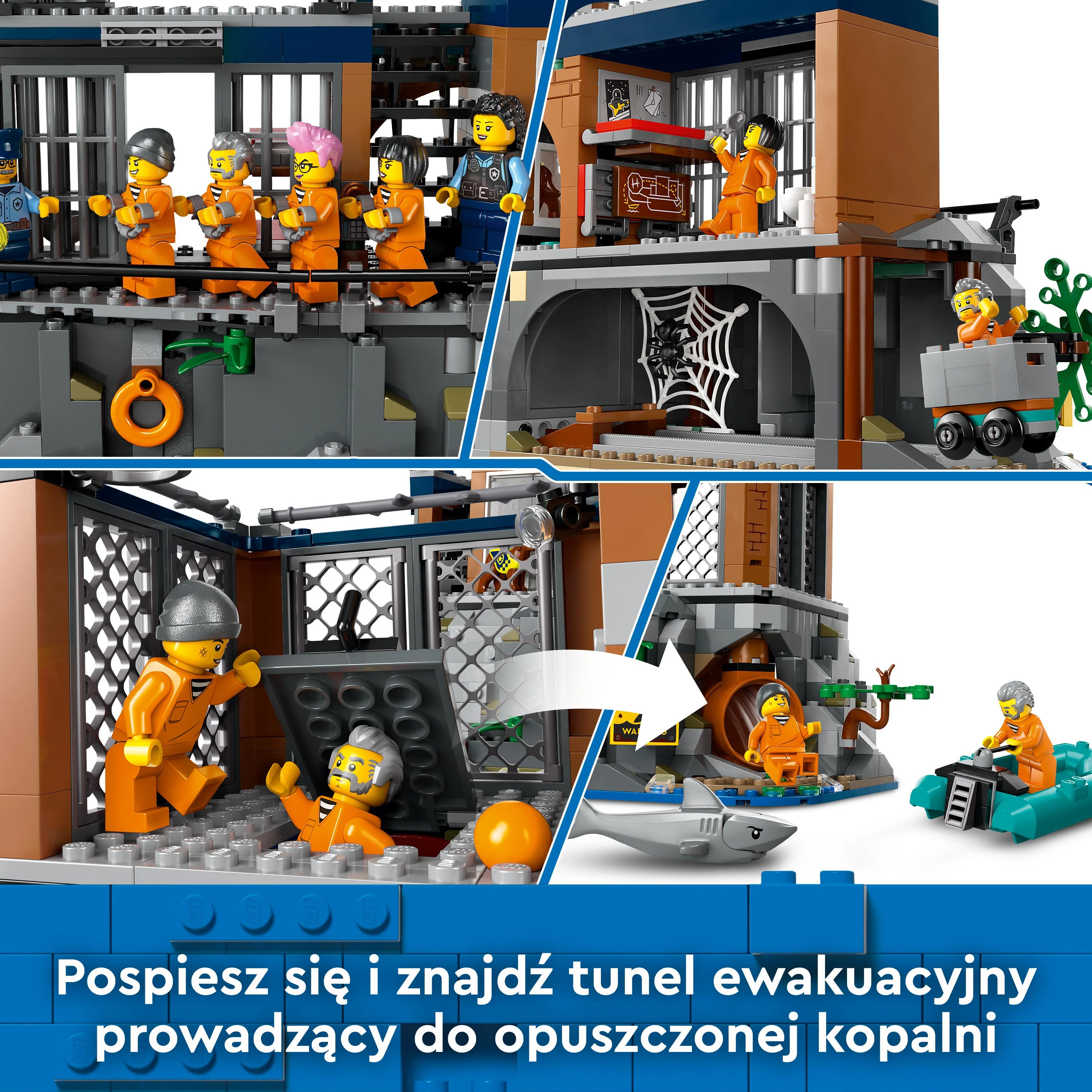 LEGO City Policja z Więziennej Wyspy 60419 - Zabawki