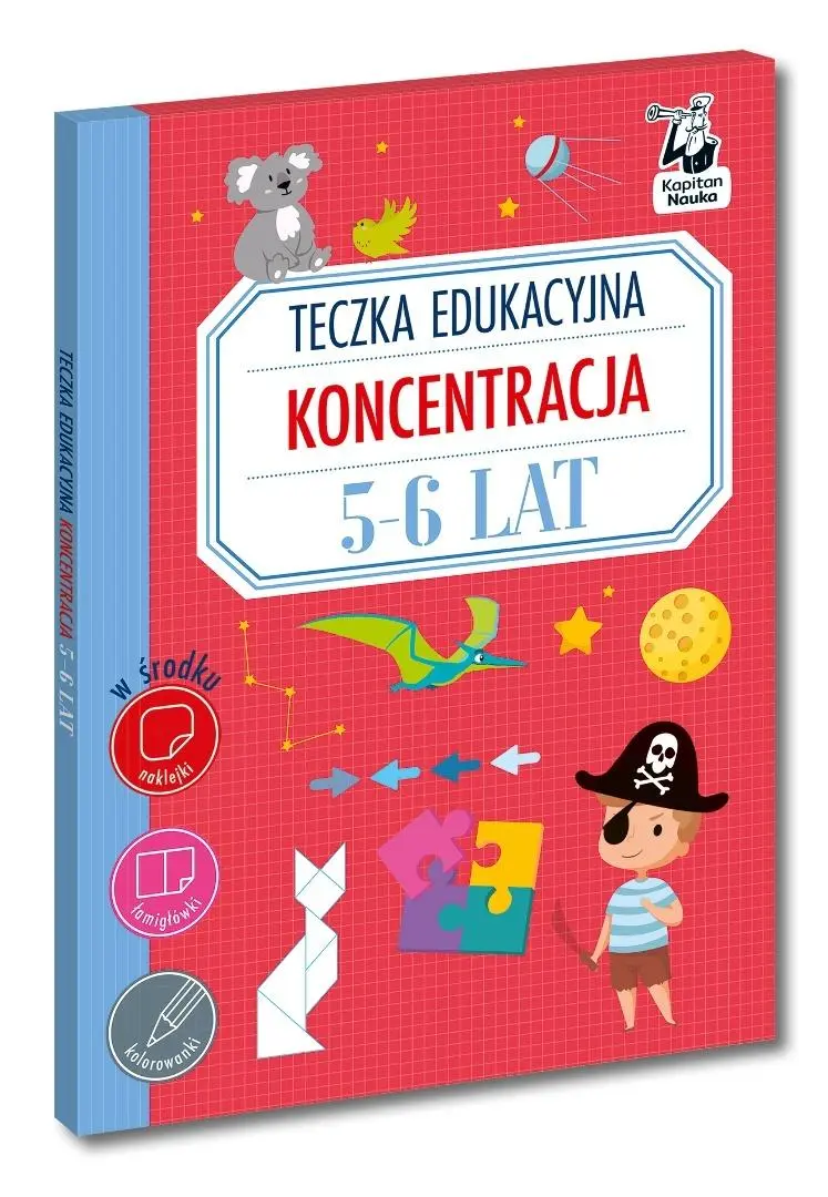 Teczka edukacyjna Koncentracja 5-6 lat Kapitan... - Książki