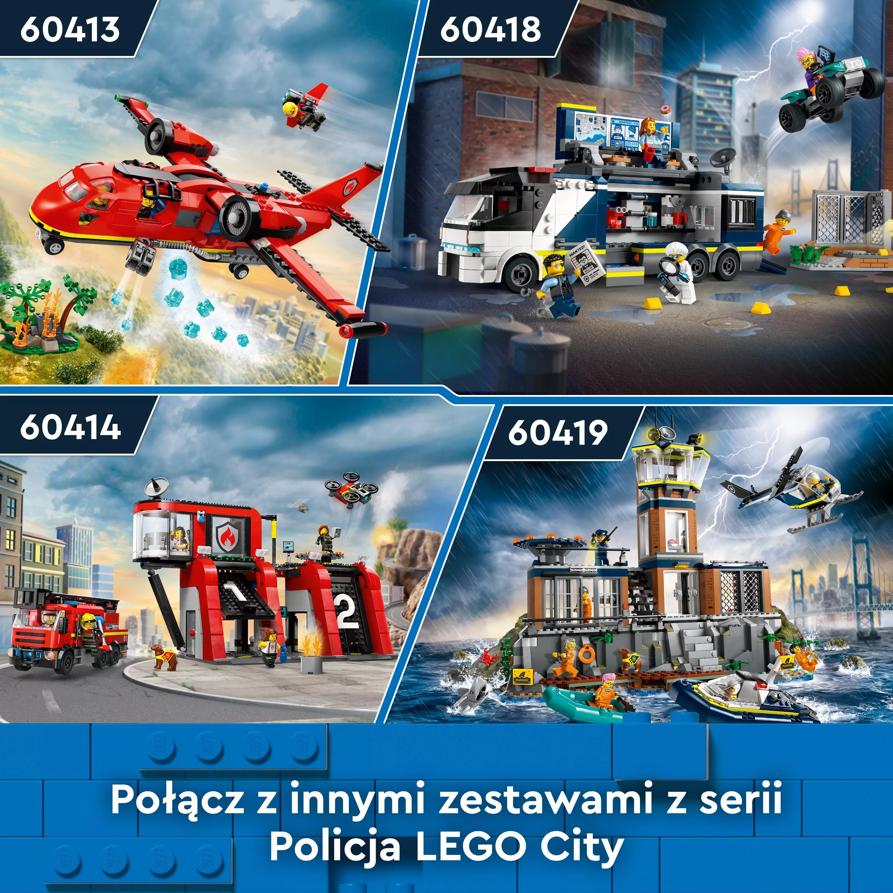 LEGO City Policja z Więziennej Wyspy 60419 - Zabawki