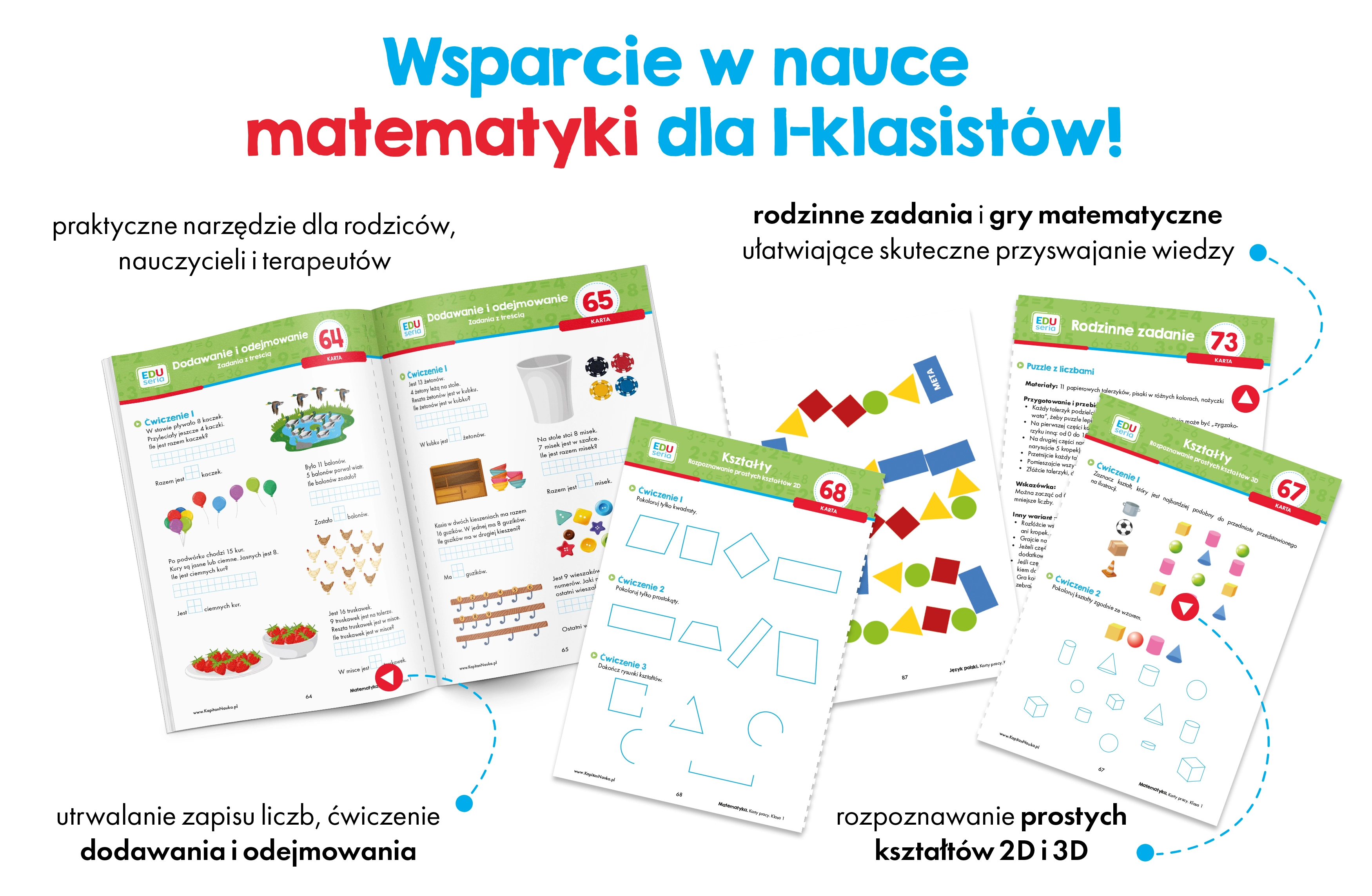 EDUseria Matematyka Karty pracy kl.1 Kapitan Nauka - Książki