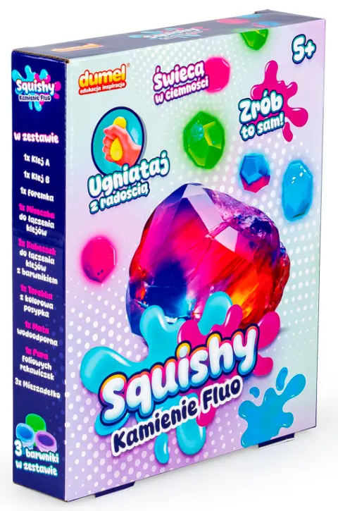 Squishy. Kamienie Fluo - Zabawki