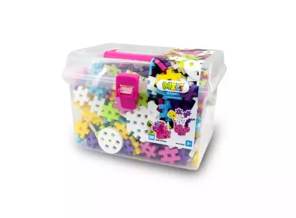 Klocki Meli Basic Constructor Pink Travel Box 500 Elementów - Puzzle