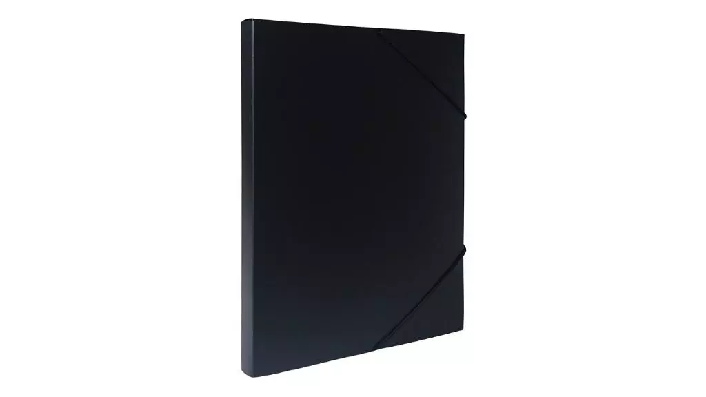Teczka z gumką A4 PP pudło 2cm czarna - Papiernicze i szkolne