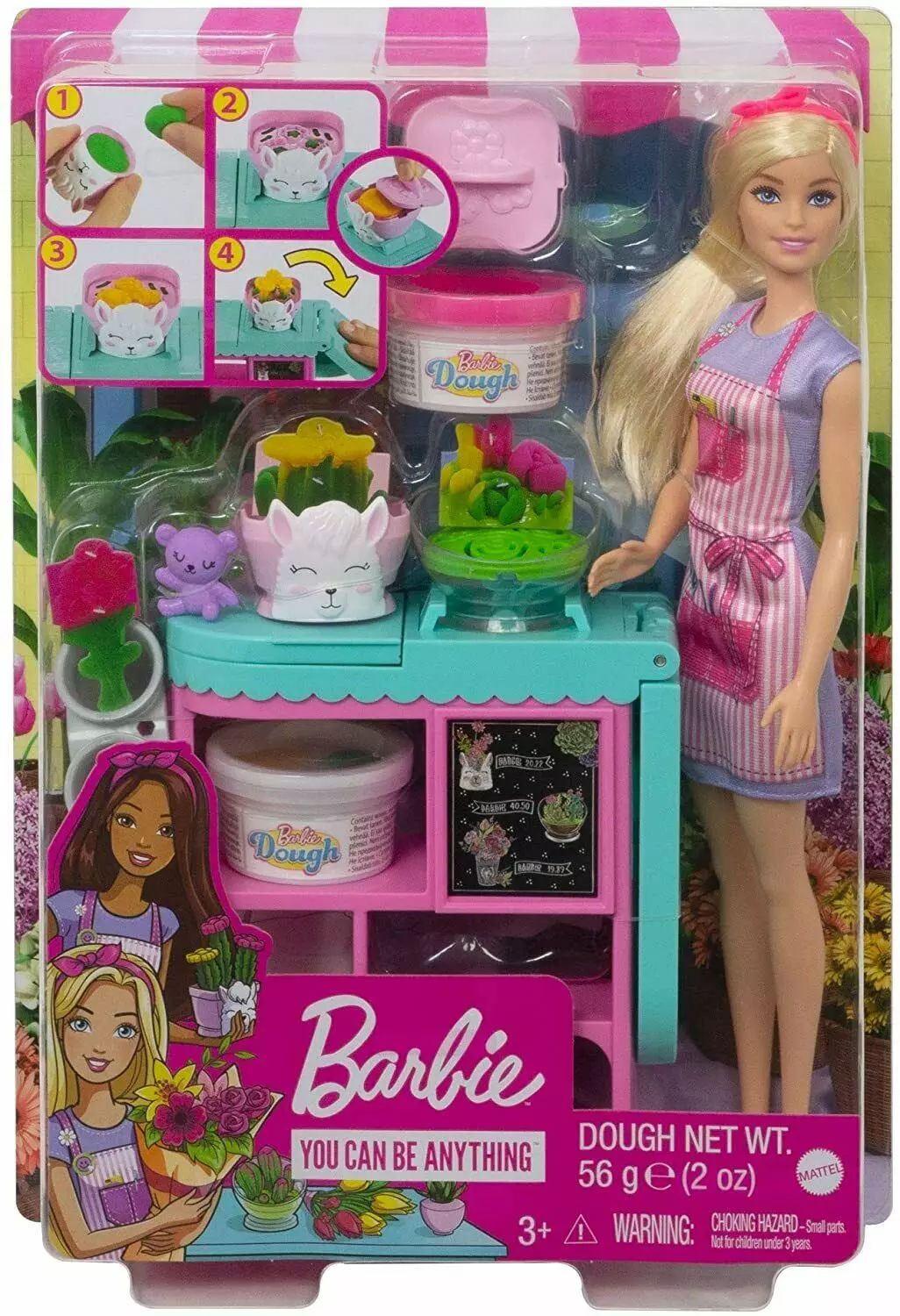 Barbie Kariera. GTN58 Kwiaciarnia. Zestaw z lalką - Zabawki