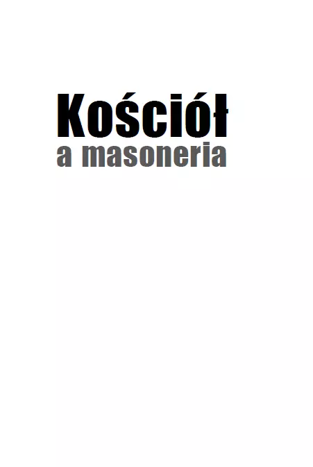 Kościół a masoneria - Książki