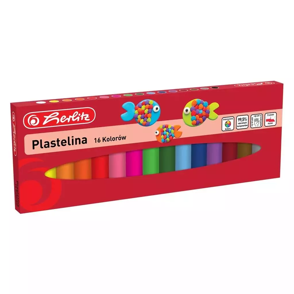 Plastelina 16 kolorów - Papiernicze i szkolne