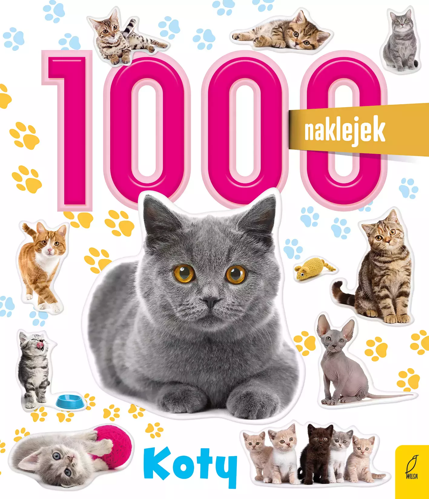 1000 naklejek. Koty - Książki