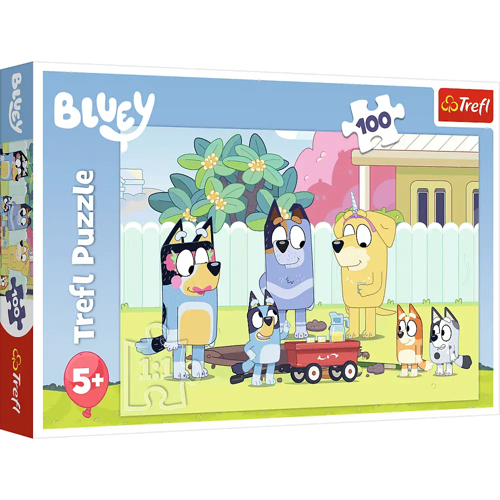 Puzzle 100 elementów. Wesoły świat Bluey - Puzzle