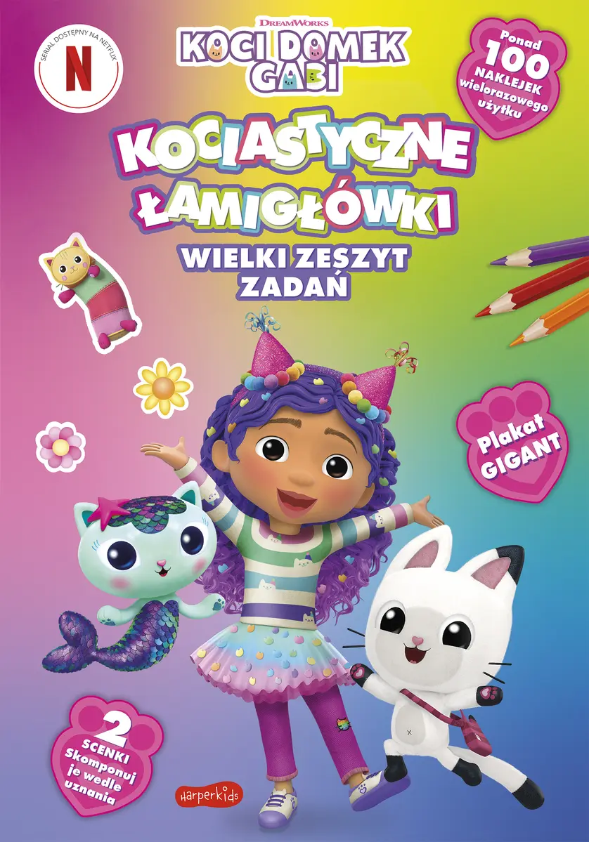 Koci Domek Gabi. Kociastyczne łamigłówki. Wielki zeszyt zadań - Książki