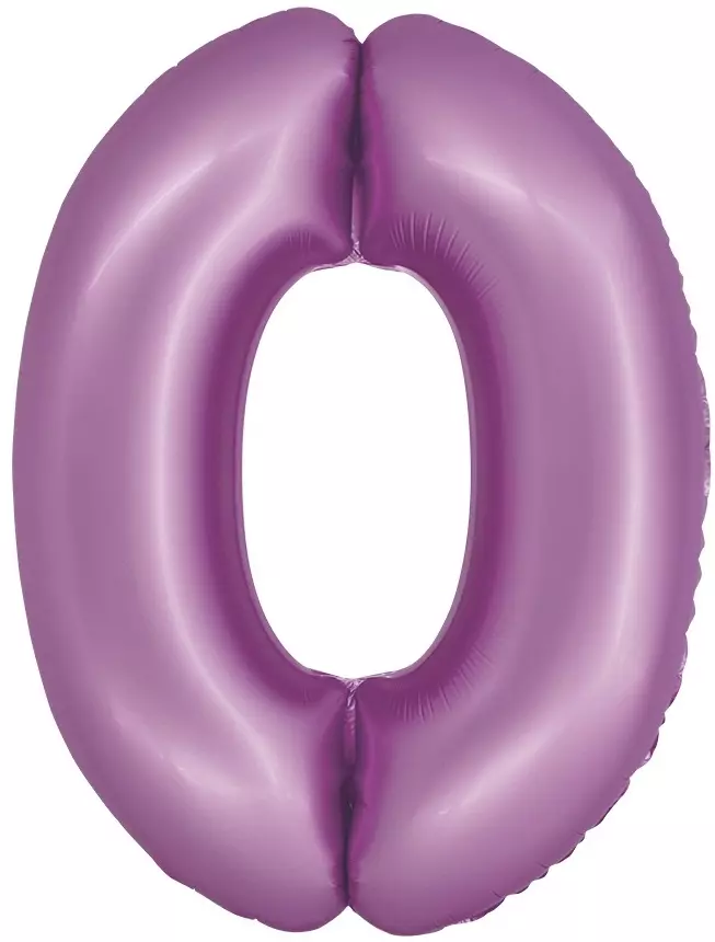 Balon foliowy. Cyfra 0, lawendowy (76 cm) - Papiernicze i szkolne