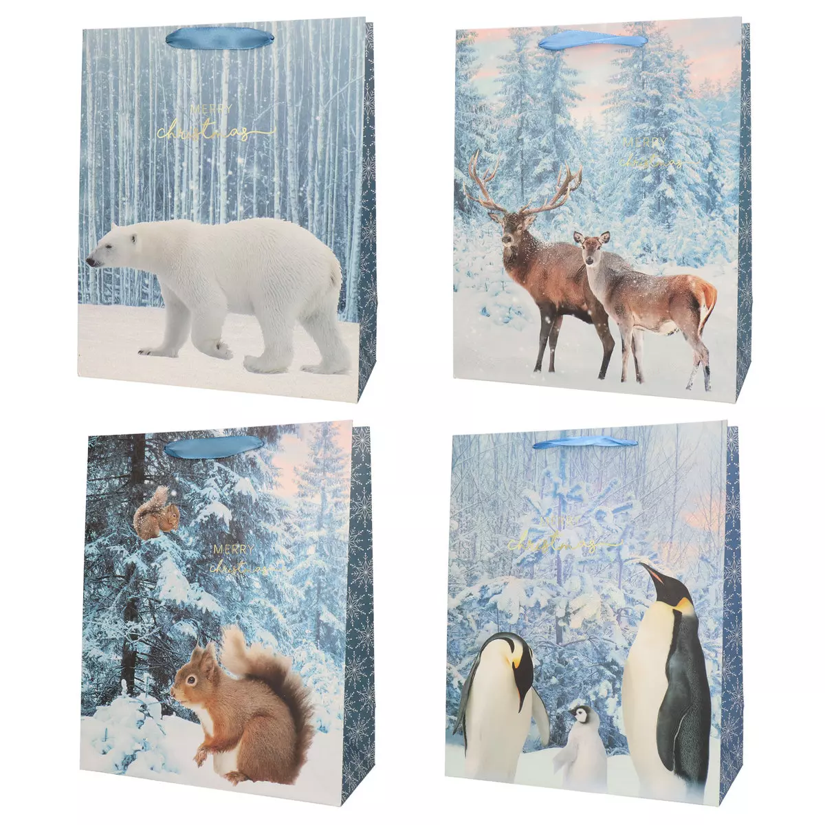 Torba prezentowa 26x32 Święta brokat - Książki