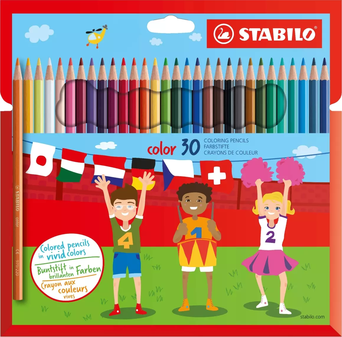 Kredki ołówkowe klasyczne Stabilo Color 30 kolorów w kartoniku - Papiernicze i szkolne