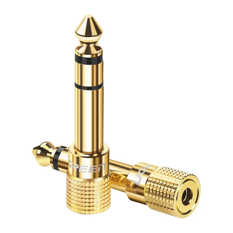Adapter audio UGREEN 6,35mm jack-3,5mm jack (złoty) - Elektronika i akcesoria
