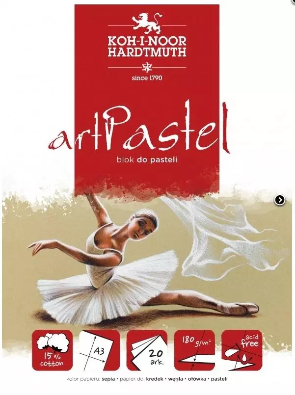 Blok do pasteli artpastel sepia A4 20 kartek 180G. - Papiernicze i szkolne