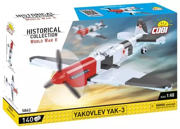 COBI 5862 Historical Collection WWII Yakovlev Yak-3 140 klocków - Zabawki