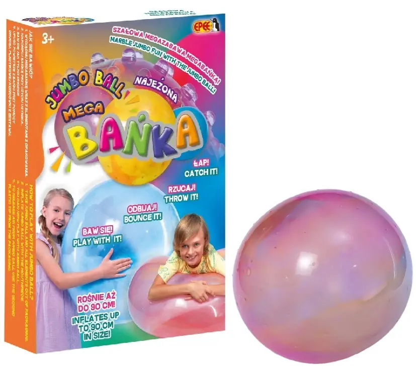 Mega bańka. Najeżona, różowa - Zabawki