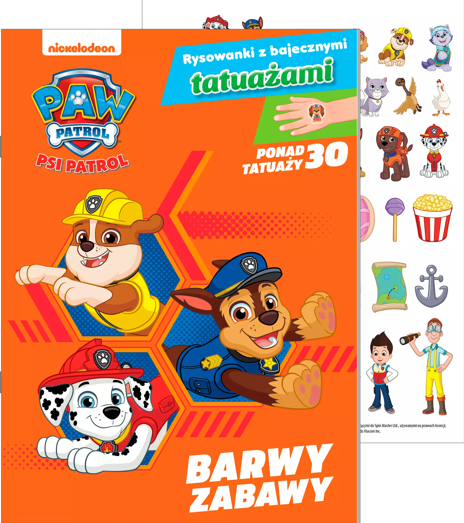 Psi Patrol. Rysowanki z bajecznymi tatuażami cz. 2 Barwy zabawy - Papiernicze i szkolne