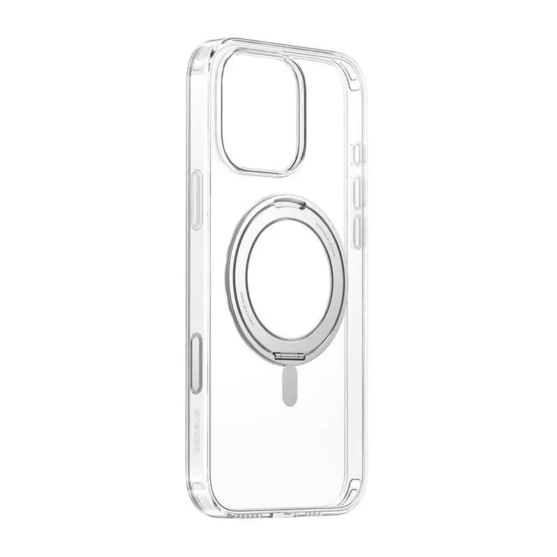 Etui magnetyczne BASEUS SkyRing 360° iPhone 16 Pro z podstawką (przezroczyste) - Elektronika i akcesoria