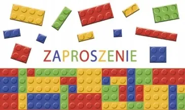 Zaproszenia KLOCKI NA URODZINY 10 szt - Impreza