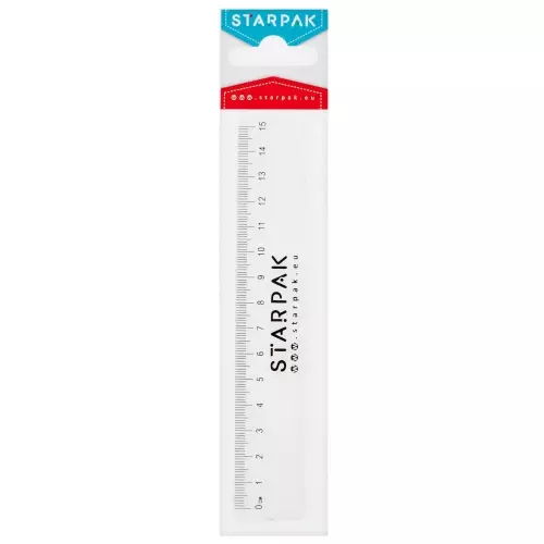 Linijka Plast 15cm Starpak Pbh 40/960 - Papiernicze i szkolne