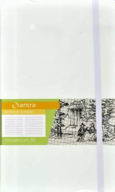 Notes A5 Kropki Romantyzm Biały ANTRA - Papiernicze i szkolne