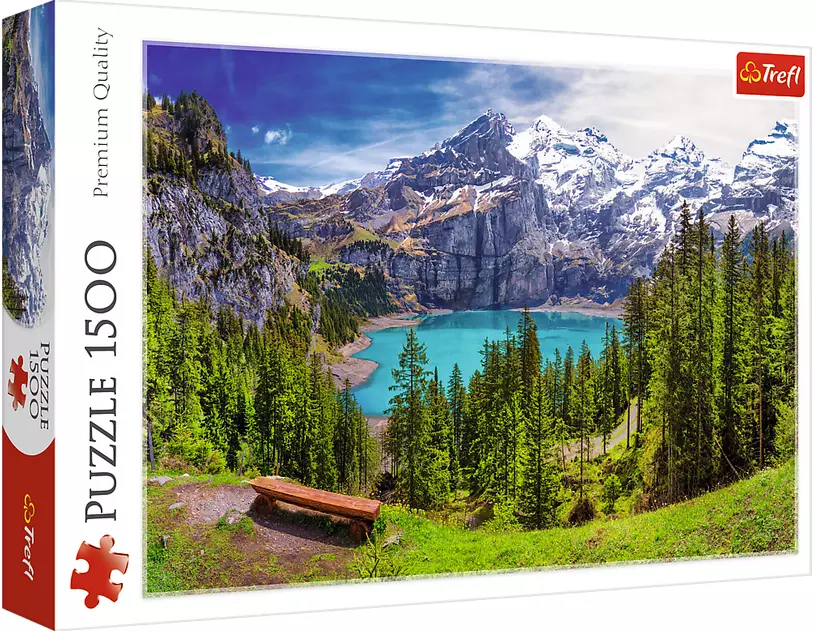 Puzzle 1500 elementów. Jezioro Oeschinen - Puzzle
