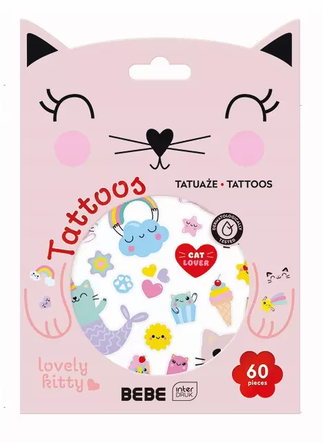 Tatuaże dla dzieci (60 sztuk) - Papiernicze i szkolne