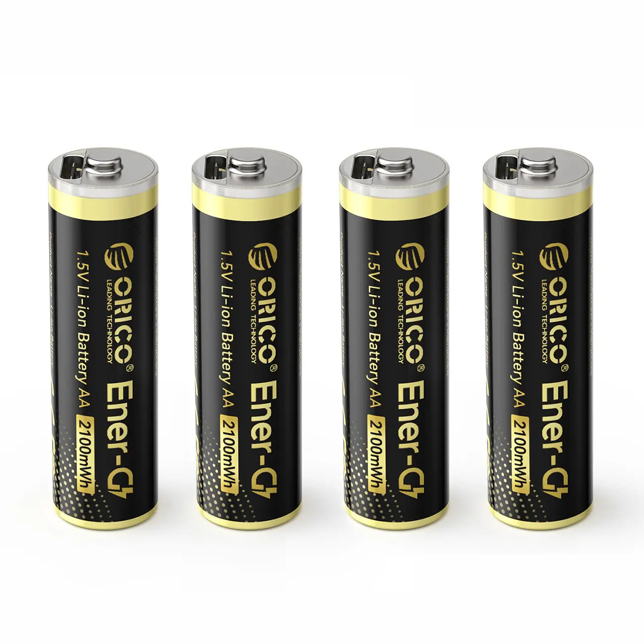 Bateria litowa Orico Ener-G EG5C 1,5 V 2100mWh akumulator AA USB-C z kablem ładującym 4 szt. - Elektronika i akcesoria